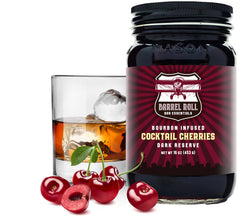 Barrel Roll Bar Essentials front jar view showing label and cherries benefit mixology