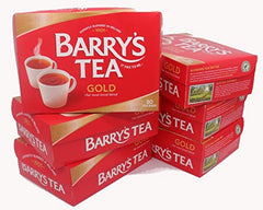 Barry's Tea front packaging of six 80 teabag boxes showing value and freshness
