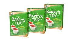 Barry's Tea box front view showing Irish Breakfast 80ct, highlighting bold flavor and convenience