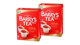 Barry's Tea front packaging showing Gold Blend box and clear branding benefit clarity