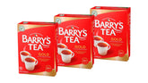 Barry's Tea front packaging showing Gold Blend and count, clear product information benefit