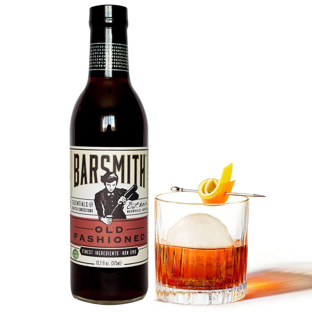 Barsmith front bottle view showing label and ready-to-use Old Fashioned mix benefit convenience