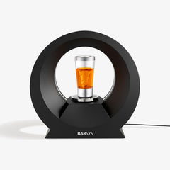 Barsys 360 front view in black showing sleek design and easy placement benefit