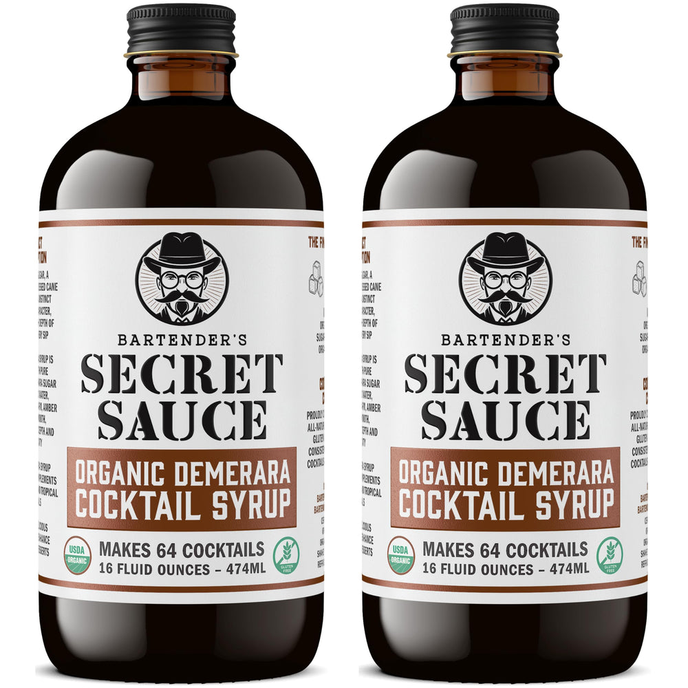 BARTENDER'S SECRET SAUCE front packaging showing two bottles and value benefit