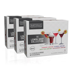 Bartesian front packaging lemon drop variety pack showing vibrant boxes and benefits
