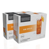 Bartesian front packaging of Rum Breeze capsules showing vibrant tropical branding and convenience