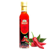 Basso spicy chili oil bottle front view showing label and premium look