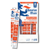 Bavarian Meats front packaging showing eight sticks and product name, clear convenience