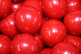 BAYSIDE CANDY front packaging showing 1 inch gumballs for easy identification and storage