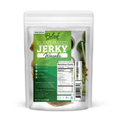 BE LEAF front packaging showing wasabi vegan jerky and benefits