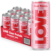 Be Love front can showing Strawberry Swirl and nutrition highlights for quick selection