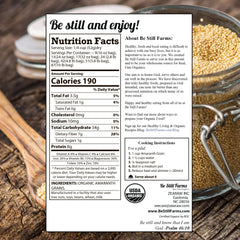 Be Still Farms amaranth cooked into porridge for a hearty breakfast boost