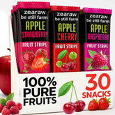 Be Still Farms front packaging showing 30 fruit leather bars, portable snack convenience