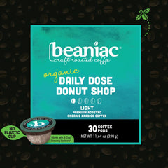 beaniac single compostable pod close-up showing texture and fit, highlights easy use