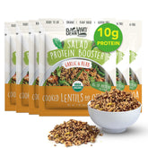 BeanVIVO front packaging showing garlic and herb flavor and quick protein boost