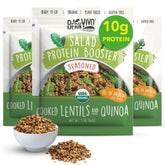 BeanVIVO front packaging showing three pouches and branding for quick meal boosts