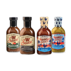 Bear & Burton's front pack showing four sauce bottles for versatile cooking