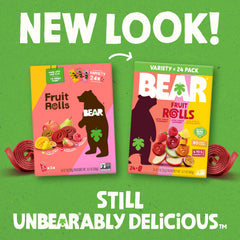 BEAR close-up of a fruit roll texture showing fiber-rich fruit and chewy consistency