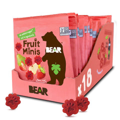 BEAR front packaging showing strawberry fruit minis and benefits