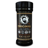 Bearded Butcher Blend front packaging shows shaker and bold seasoning benefit