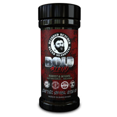 Bearded Butcher Bold Blend front label showing bold seasoning benefit