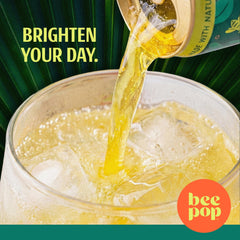 BeePop can staged with fresh fruit, demonstrates flavor profile and healthy soda alternative