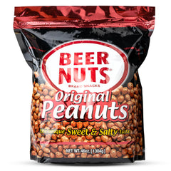 BEER NUTS front packaging 46oz showing brand and resealable bag benefit