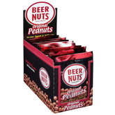 BEER NUTS front packaging box showing twelve 3 oz bags for convenient storage