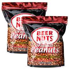 BEER NUTS front packaging showing brand and sweet salty snack benefits