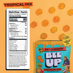 BEEUP close-up of fruit texture inside pouch showing natural fruit pieces and real honey quality
