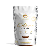 beforeyouspeak front packaging of mocha collagen coffee showing convenience