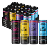 BeGOAT front packaging showing 12-pack and convenient grab-and-go energy