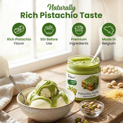Belgico pistachio cream spread on toast for upgraded breakfast with rich nutty flavour
