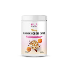 Bella All Natural front packaging showing pumpkin iced coffee and convenience