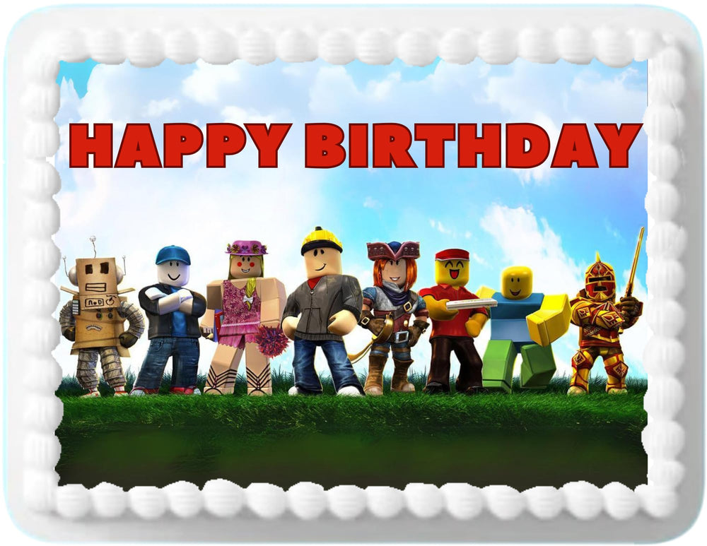 BELLETOP gamers cake topper front view showing vibrant print and easy application
