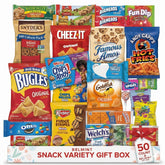 Belmint front packaging showing full 50-count snack assortment and convenience