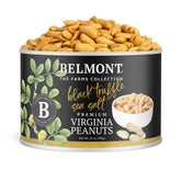 Belmont Peanuts front packaging 25oz showing brand and tin, premium gift appeal