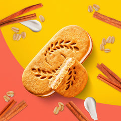 belVita close-up biscuit texture highlighting whole grains and soft cinnamon crumb