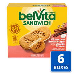 belVita single pack opened with two sandwiches ready to eat for quick energy