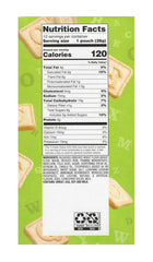 Benton's open one-ounce pouch close-up revealing crisp alphabet cookie, freshness preserved