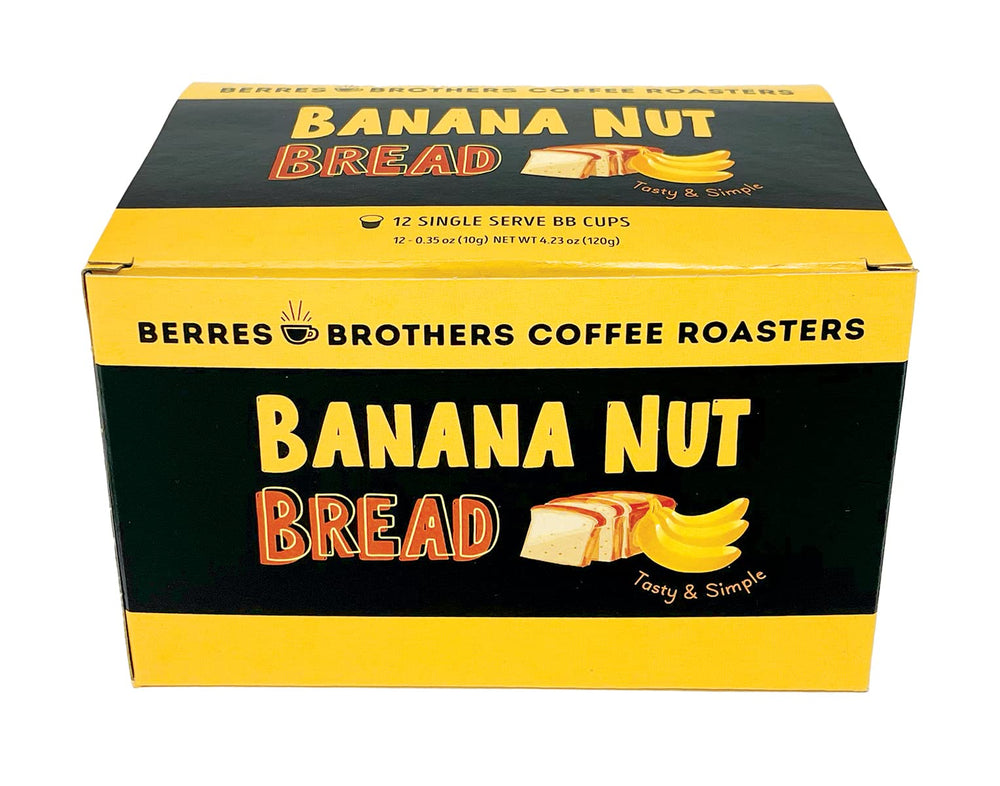 Berres Brothers front box showing 12-count packaging and banana nut bread theme benefit convenience