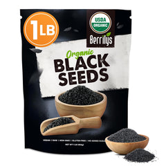 Berrilys front packaging showing 16oz bag and organic label, clear benefit freshness