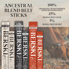 BERSKI ingredients label showing liver and heart blend for nutrient density