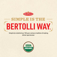 Bertolli close-up of sauce texture highlighting organic tomato richness