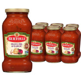 bertolli front label jar showing brand and classic spaghetti sauce benefit