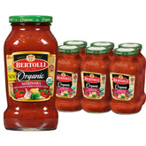 Bertolli front packaging showing jar and organic label for easy meal prep