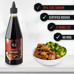 Best of Thailand sauce texture closeup showing glossy dark glaze benefit: rich umami appearance