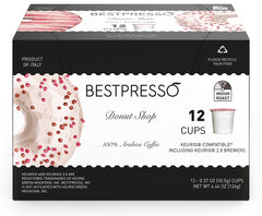Bestpresso brewed cup beside a donut showcasing flavor pairing benefit