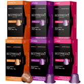 Bestpresso front packaging showing variety pack and capsule count for convenience