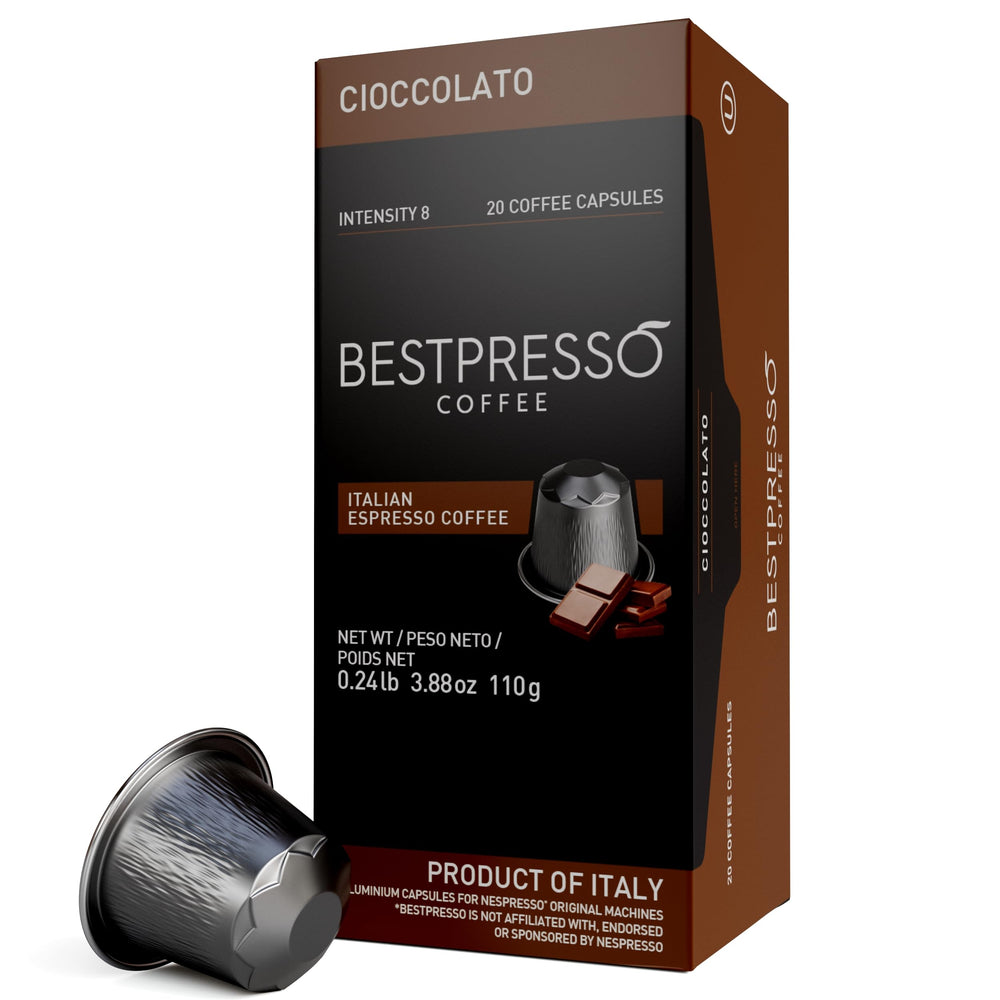 Bestpresso front packaging showing six boxes and product details for convenience